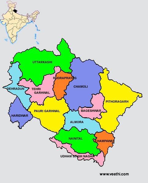 uttrakhand map News Todayz बारिश से राज्य में 131 मार्ग प्रभावित