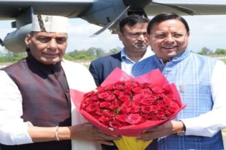 d 1 10 News Todayz कार्यक्रम में भाग लेने हल़्द्वानी पहंुचे केन्द्रीय मंत्री राजनाथ सिंह