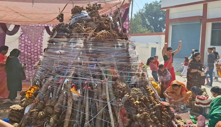d 2 News Todayz महिलाओं ने हालिका दहन से पहले किया पूजन