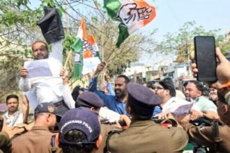 d 3 3 News Todayz केन्द्रीय गृहमंत्री अमित शाह को काले झंड़े दिखाने जा रहे कांग्रेसी गिरफ्तार