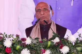 d 5 5 News Todayz चार सालों में किए धुआंधार काम,सीएम धामी धाकड़ भी धुरंदर भीःराजनाथ सिंह