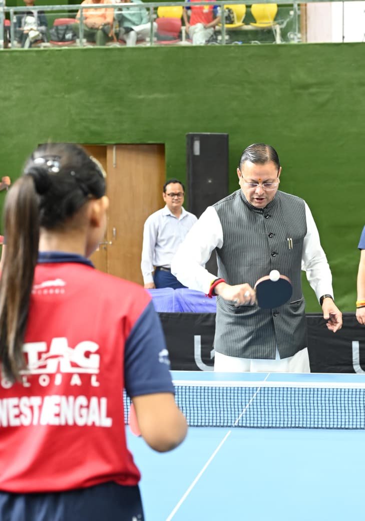 WhatsApp Image 2026 04 15 at 4.49.43 PM News Todayz सीएम धामी ने किया 87वें इंटर स्टेट जूनियर एवं यूथ नेशनल टेबल टेनिस चैंपियनशिप का शुभारंभ