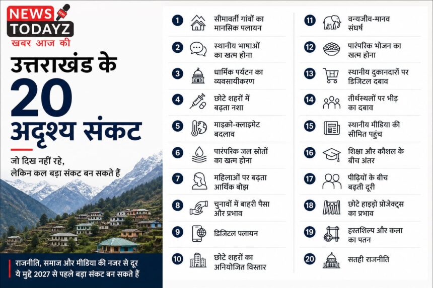 उत्तराखंड के 20 अदृश्य संकट 2027 चुनाव विश्लेषण